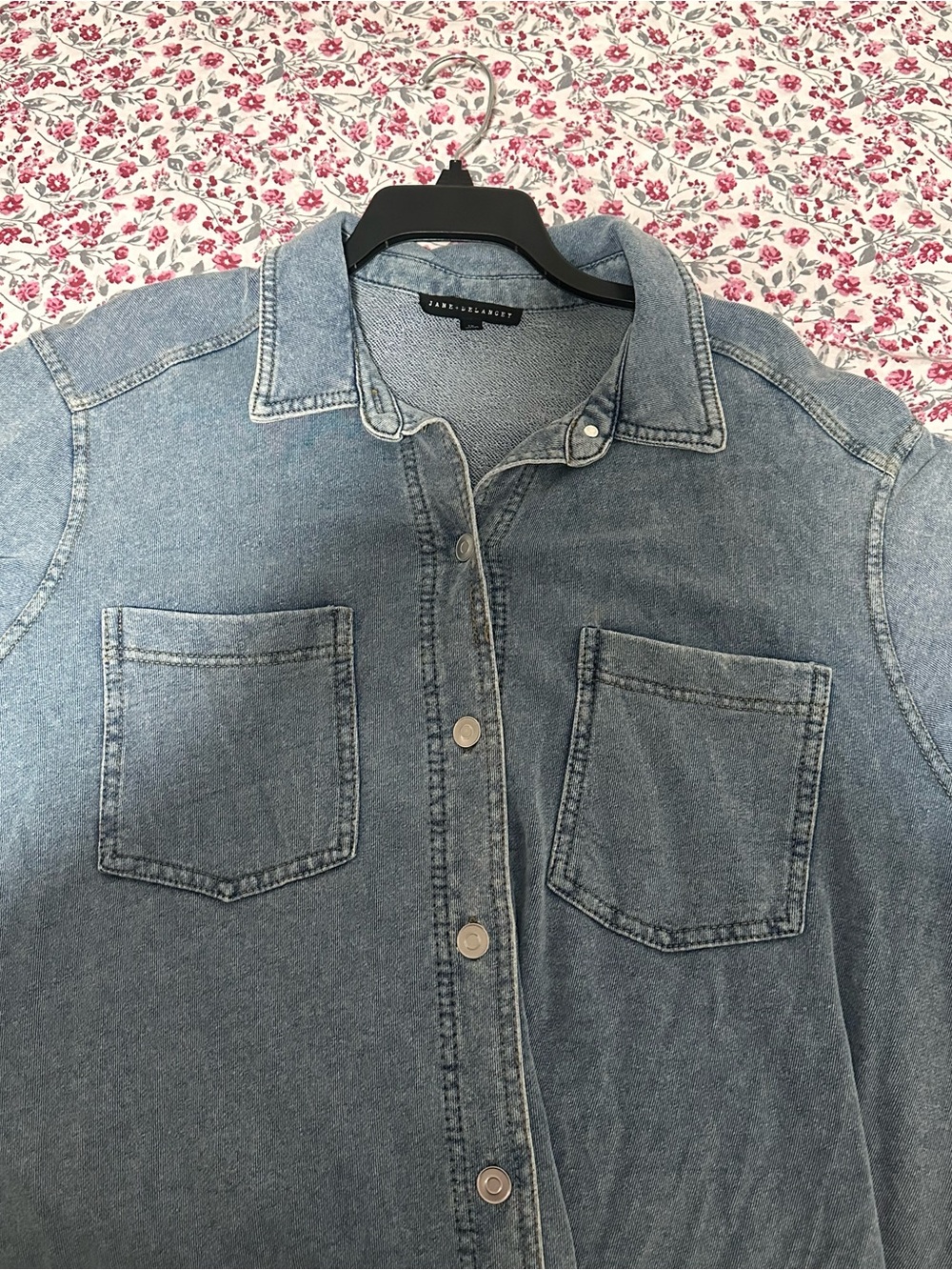 Jane + Delancey blue denim button up shirt Size 1XL